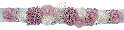 Egurs Hochzeit Gürtel mit Perlen Blume Braut Hochzeitskleid Gürtel Schärpe Brautschmuck Zubehör Hochzeit Taillengürtel Kleid 2#