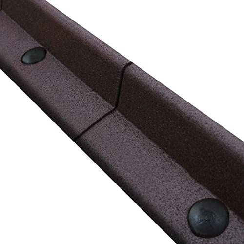 Bordure de Pelouse Flexible Bordure de Jardin Gazon Bordure de Chemin Bordure de Potager Bordure de Lit de Fleurs Bordure Surélevée en Caoutchouc Gazon Artificiel Marron | Lot de 6 x 1.2m