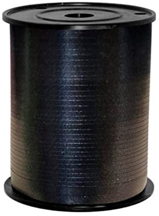 ZYOOO Ballonschnur Schwarz,Ringelbänder,Geschenkband – 5mm * 457m