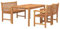 vidaXL Gartenmöbel 4-TLG. Tisch Bank Stuhl Gartengarnitur Sitzgruppe Gartenset Sitzgarnitur Gartentisch Esstisch Gartenbank Gartenstuhl Massivholz Teak