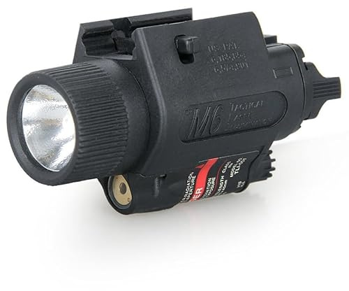 Trimax Lampe de poche tactique avec viseur rouge intégré | Usage exclusivement sportif. Lampe de poche de type laser pour pistolets à air et airsoft.