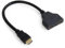 xiwai Câble adaptateur répartiteur HDMI 1 entrée 2 sorties, HDMI mâle vers double HDMI femelle 1 vers 2 voies pour PC HDTV ordinateur portable 1080p