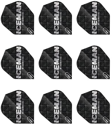 RED DRAGON Darts - Jugador Profesional Hardcore Forma No. 6 Extra Grueso - 100 Micrón - Vuelos de Dardos 3 Juegos por Paquete (9 Vuelos de Dardos en Total)
