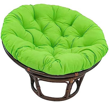 Silla de huevo doble con cojín de gran tamaño y cojín redondo cojín de asiento acolchado doble para mimbre columpio mimbre silla de huevo hamaca estera