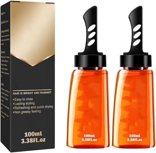 CHENREN Gel de Aceite Capilar para Hombre, Gel de Fijación Fuerte con Peine y Aceite para Peinar, Esponjosidad de Larga Duración, CREA Peinados Modernos Rápidamente (100 ml)