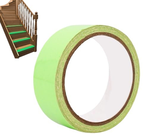 Nastro Fosforescente al Buio,Nastro Adesivo Fluorescente in PVC per Scale | Materiale Luminoso Notturno Resistente per Marcatura Casa e Decorazioni Halloween