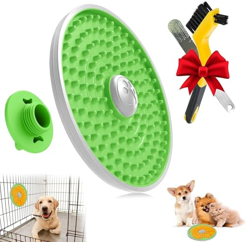 Lalolee Lick Mat for Dogs Crate, Dog Lick Pads Slow Feeder, Lick Pad Crate Training Toy Crate Lick Plate, Very Suitable Peanut Butter, Treats Yogurt, Bolognese, for Boredom Relief Licking Pad