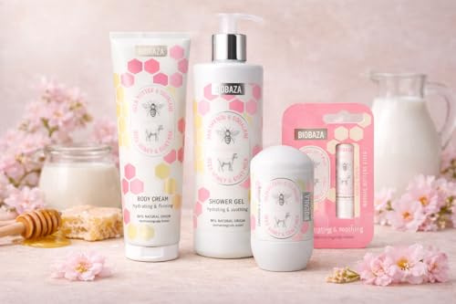 Biobaza Bees & Goats Kit de soins de la peau au miel et au lait de chèvre