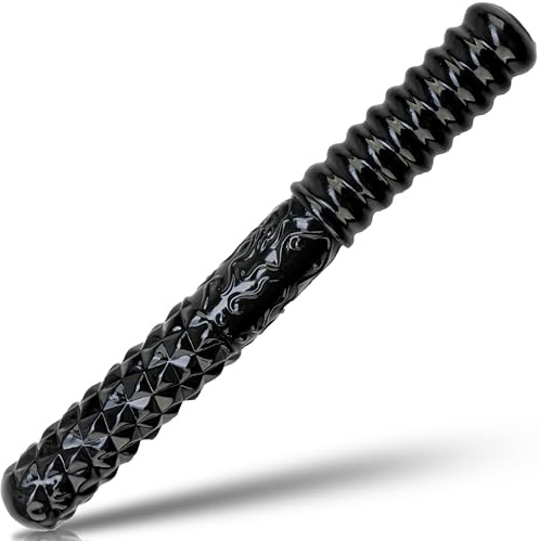 Doppio dildo xxxl 38 cm con struttura diversa – Grande dildo per donne e uomini – Grosso, lungo e morbido, doppidilos per divertirsi insieme o da soli – D45M (Nero) Fops D45M