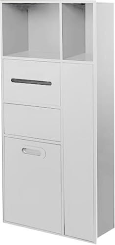 KJoBDwz Nichos de Acero Inoxidable, nichos de baño empotrados, Bote de Basura Oculto Junto al Inodoro, nichos de tocador, estantes de Almacenamiento de Cocina(Bianco)