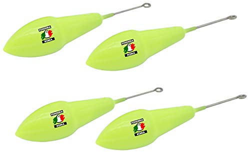 Fonderia Roma Astina Plastificato Roccotop con Varilla plastificada fosforescente, Pesca, Extra Amarillo, 75 GR