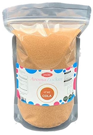 Hopser Food Fun Sucre coloré pour barbe à papa Colorful | Strawberry, Cherry, Cola, Vanilla, Blue Cotton Candy (Cola)1 KG