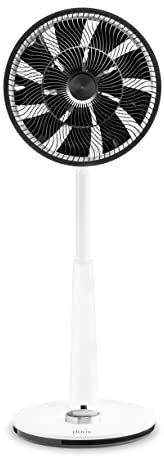Duux Whisper Standing Fan, with Remote Control, 26 Cooling Speeds, Height Adjustable, Multi-direction Oscilating, Powerful & Ultra Quiet Fan With Night Mode, Timer, White