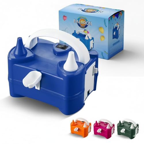 Active 100 Electric Balloon Pump, Portable Dual Nozzle Electric Air Pump for Balloons 220v-240v 600w, Balloon Machine for Bulk Balloons Filling, Balloon Pump for Outdoor Recreations