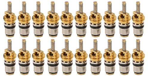 20Pcs Air Conditioning Valve Core Kit High Pressure Valve Core Stem Car Air Conditioner Valve Core Schrader Valve Cores Air Conditioner High Pressure Valve Spool for Car