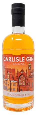 Carlisle Gin Blood Orange & Lime Flavour - 70cl Bottle, 37.5% ABV - Hand Crafted by Cumbria Distilling Co.