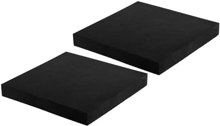 PATIKIL Rubber Anti-Vibration Pads, 2 Pcs Square Vibration Isolation Mats 8 x 8 x 1 for HVAC Air Conditioner Air Compressor Washer Dryer, Black