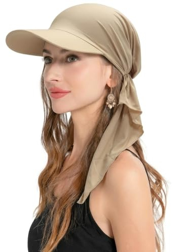 ZLYC Bonnet de Chimio pour Femme avec visière et Bord Chapeau béret, Kaki Massif., Taille Unique