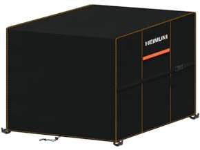 HEIMUNI Funda para Muebles de Jardín Impermeable, 420D Oxford Funda Mesa Exterior Cuadrada Fundas Protectora Muebles Jardín con Cordón, Cubierta de Mesa Exterior Anti UV (70x70x70cm)