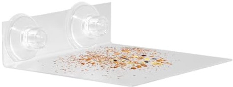 Bandeja de alimentación para Aves - Plato Acrílico Transparente para Residuos,Bandeja con para | para jardín, jardín Trasero, Patio, césped, balcón,
