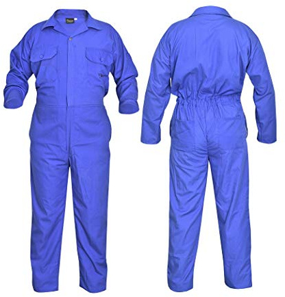 SHYNE KILTS U.K Royal Blue Men's Coverall Overalls Boiler Suit Coveralls Work Wear Mechanics Boilersuit (3XL)