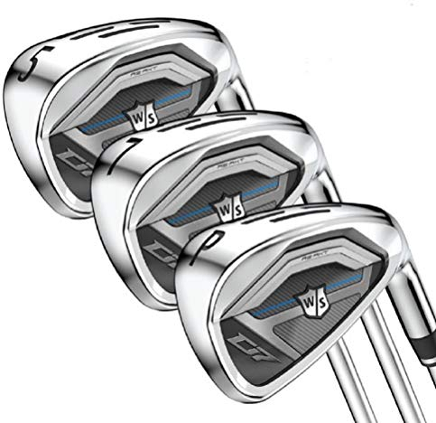 Wilson Herren WS D7 GRA R MRH 5-PW, GW Golfeisen, Schwarz