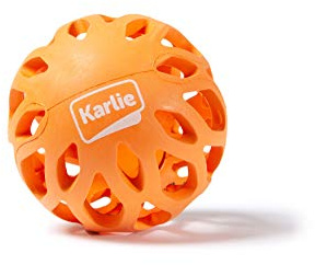 Karlie Balle de Jeu grillagée en Caoutchouc Coco Orange Ø 8 cm