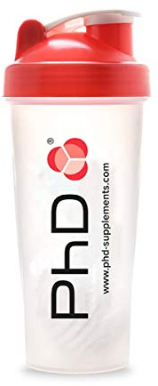 PhD Mix Ball Shaker 600 ml Capacity No Clumping Fitness Water Bottle