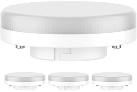 ledscom.de 4 Stück GX53 LED Leuchtmittel, warmweiß (2700 K), 4,2 W, 372lm, 96°, matt