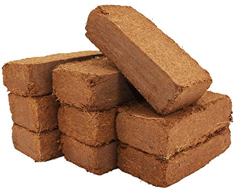 9 Blocs Coco 650gr | 81 litres | Naturel 100% Fibre Pure | Substrat de Noix de Coco pour Terrarium | Terre pour Fleurs | Terreau pour Semi et Plantation | Aucun additif de fertilisant, pH Neutre