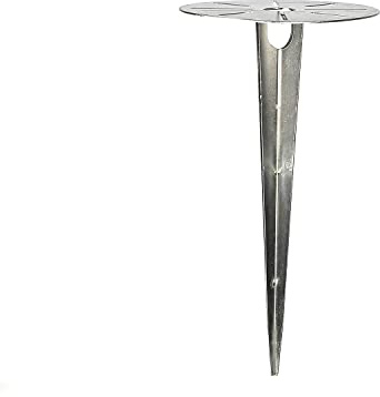Picchetto di terra per lampade zincato XL 35cm rotondo Ø 18cm Picchetto di terra per colonnina energetica paletto luminoso con presa di corrente