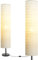 LALISU Stehlampe Papier Lampe Moderne Stehlampen mit Lampenschirm, Stehlampe für für Wohnzimmer Mit Fußschalter, Schlafzimmer und Arbeitszimmer (White-03)