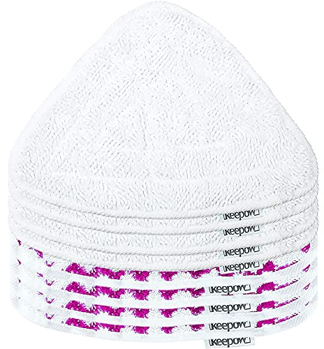 KEEPOW 8 Stück Dampfreiniger Ersatzbezug für Vileda Steam Dampfreiniger, Dampfreiniger Ersatzbezüge für Vileda Steam PLUS Dampfreiniger, 4 Rot und 4 Weiß