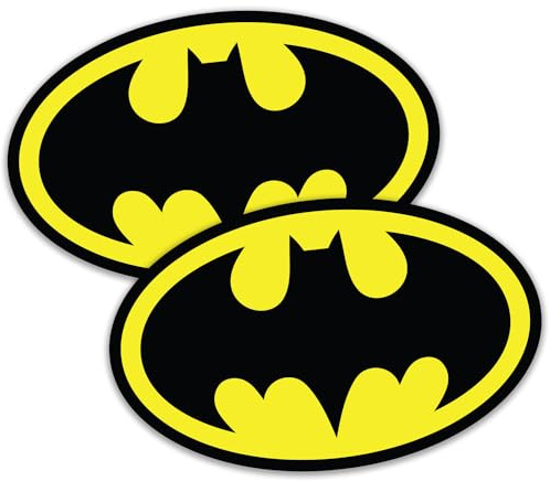 Confezione da 2 Adesivi Logo Supereroi (20 cm di Larghezza) Adesivi in Vinile Impermeabili per Fumetti di Supereroi - Adesivi per Auto, Computer Portatili, Skateboard, Bici, Furgoni, Moto per
