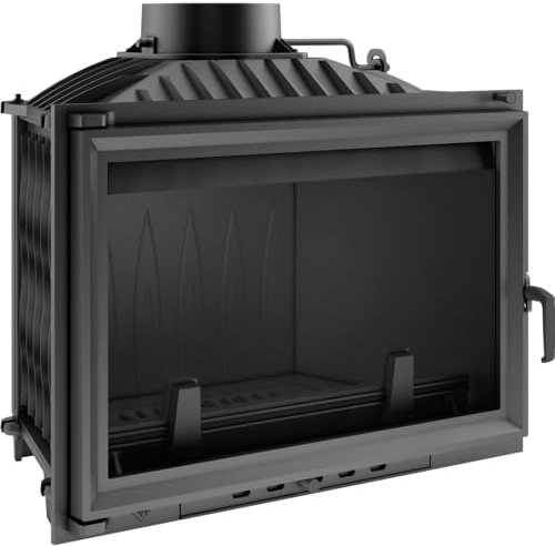 KRATKI WIKTOR Kamineinsatz 14 kW - Gusseisen, Ø200 mm Rauchrohr - hocheffizienter Holzofen - langlebig & leistungsstark