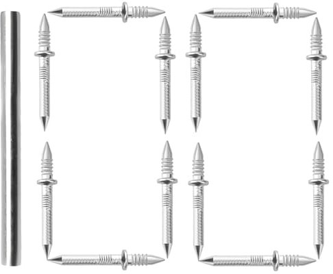 Rrlihjgu Clavo para rodapié sin costuras,Clavos sin costura de doble punta - Clavos de doble cabeza que no dejan marcas Clavos de 2 caras - 100X clavos de acero clavos de tornillo invisibles clavos