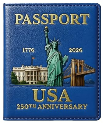 Porta del passaporto - portafoglio documenti resistenti a 4,72 pollici per uomini e donne, copertura protettiva con design leggero, organizzatore di viaggi per familiari, amici, papà, mamma, figlio, f