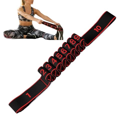 Bandas de fitness con asa para estirar, banda elástica de entrenamiento para yoga, para adultos, entrenamiento de fuerza, brazos, piernas, pilates, baile, yoga, gimnasia, gimnasio en casa