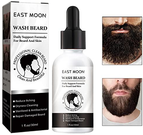 Firulab Bartshampoo,Natürlicher Bartreiniger mit feuchtigkeitsspendenden Inhaltsstoffen | 30 ml Bartlotion Bartreinigungslösung Macht die Pflege weicher und stärkt