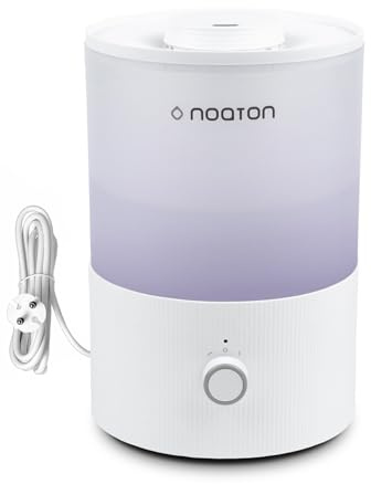 Noaton Essential Umidificatore 3,3L Ultrasuoni Ambiente Bambini, 33h, con Luce e Aromaterapia, Controllo della Nebbia, per Qualsiasi Camera, Silenzioso, Adatto per Piante…