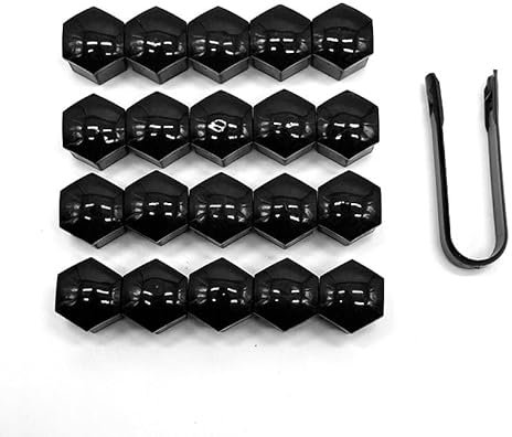 tianshao 20 Pezzi Copridadi Ruota per Fiat Ducato 2006-2021, Copri Dado Esagonale per Pneumatici Tappi Protettivi Bulloni e Dadi Ruota,Bla-ck-21mm