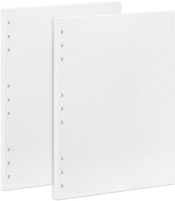 90 Blatt B5 Punktpapier OVISEEN 9 Löcher Punktiertes Nachfüllpapier für Ringordner & Bullet Journaling – Umweltfreundliches Büropapier (18x25,5 cm)