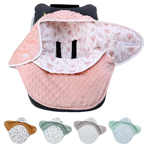 amo nenes Manta Envolvente para Asiento Bebé, Manta de Invierno para bebé Universal para Capazo de Bebé, Correa de 3 Puntos Regalo para bebés niños y niñas de 0-12 Meses