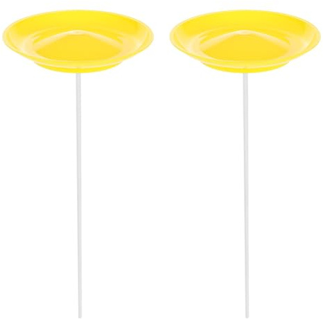 YARNOW 2pcs Plastic Juggling Plates with Sticks Juggling Discs Stage Performance Props for Game Toys and Circus Skills Playing Games Party Favors