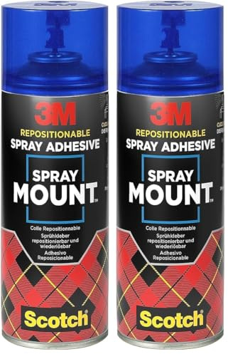 3M 7043 Spray Mount Colle aérosol pour montage successif 400 ml (Lot de 2)