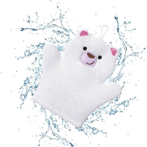 de toilette pour - Éponge de bain exfoliante douce, de corps animal mignon, de toilette en microfibre douce, de visage absorbant | -Brosse de douche pour fille