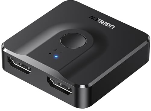 UGREEN HDMI Switch 4K@60Hz, Bi-Directional HDMI Splitter 2 in 1 Out Switcher Supports UHD 3D HDR Compatible with PS5, PS4, Xbox Series X/S, Roku, Fire Stick, Black
