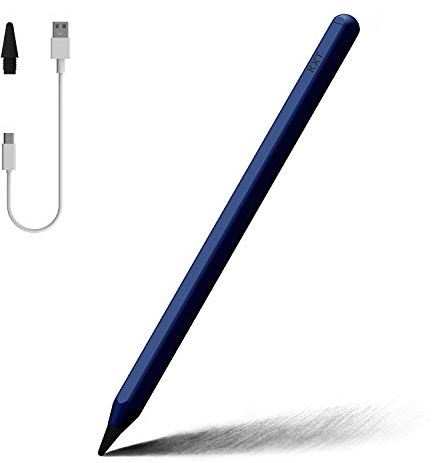 Tilt & Palm Rejection Stylus Pencil för Apple iPad (2018/2019/2020) 6/7/8th generation/iPad Pro 11(1st/2nd)/Pro 12.9 (3rd/4th)/Air 3&4/Mini 5, Mycket Exakt Aktiv Digital Penna Skrivning/Ritning