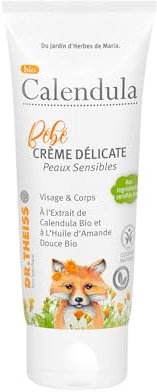 Bio Calendula Bébé Delicate Creme | Beruhigt empfindliche und trockene Haut von Babys und Kindern | schützt vor Austrocknen und nährt, 75 ml