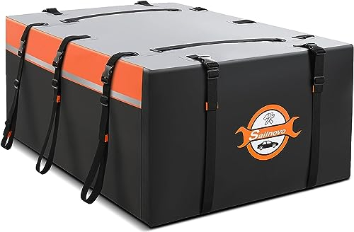 Sailnovo 20 Kubikfuß Dachbox Auto Faltbar Dachtasche Wasserdicht Dachkoffer Tragbar Dachboxen